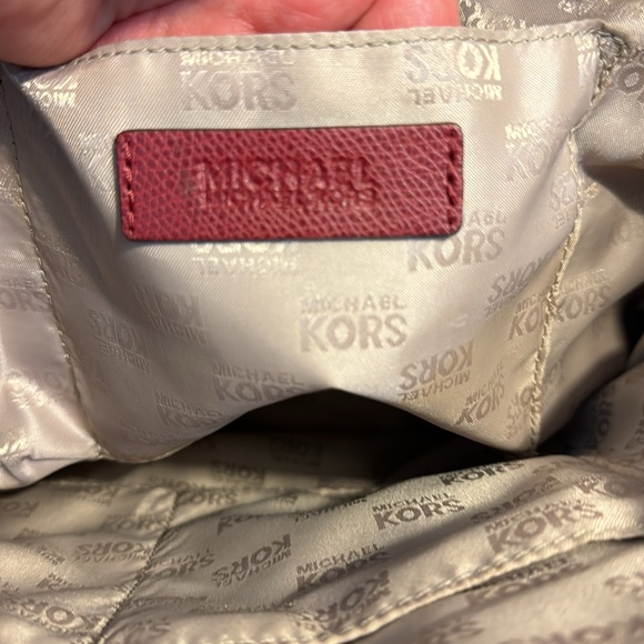 Michael Kors Jet Set Burgundy Red Tote - Picture 7 of 12